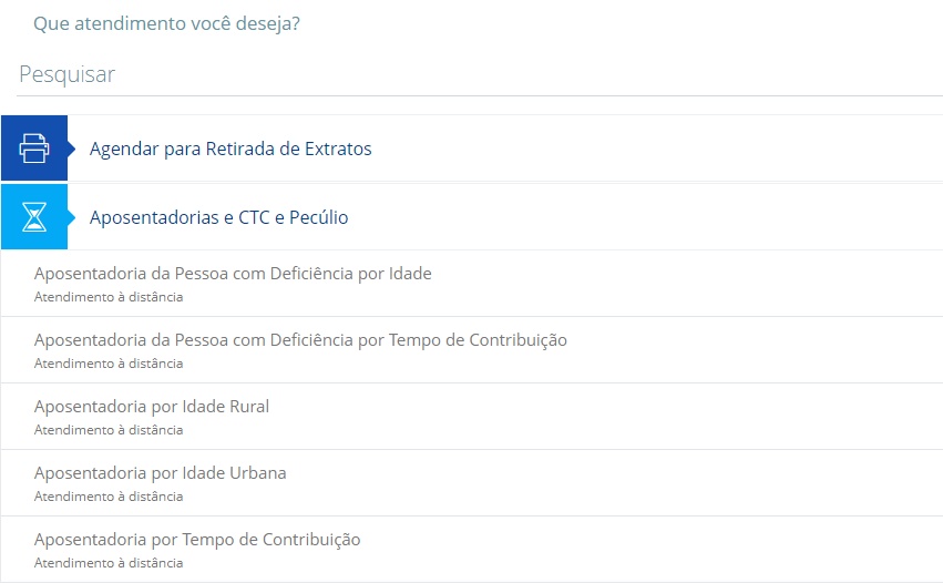 Print de uma página do INSS