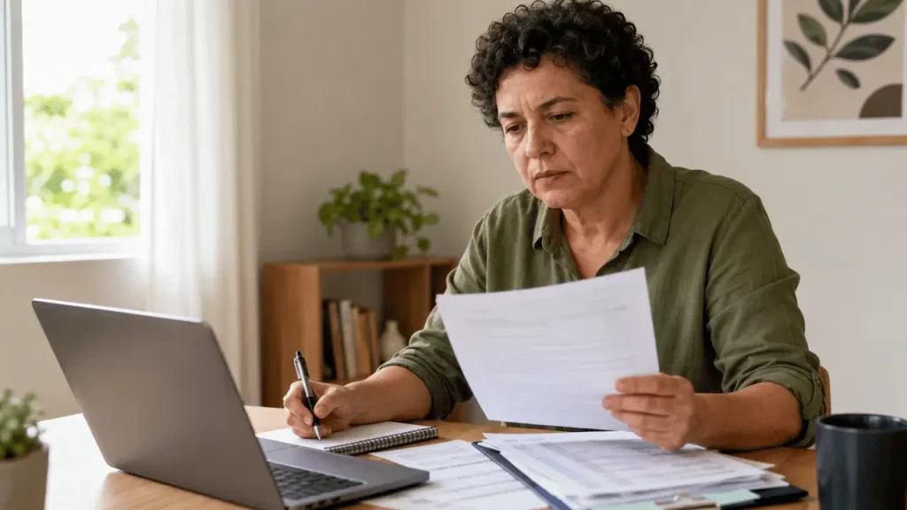 Aposentadoria por Invalidez: quem tem direito, quanto recebe e se o benefício é definitivo Mulher analisando papéis