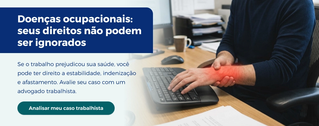 Lesão por esforço repetitivo (LER): quando pode ser doença do trabalho e quais direitos você pode ter Banner blog 2