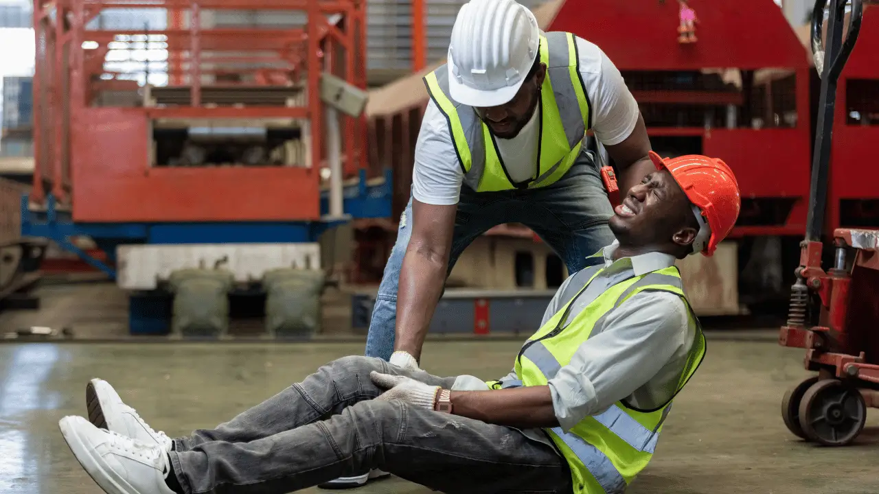 Homem acidentado no trabalho