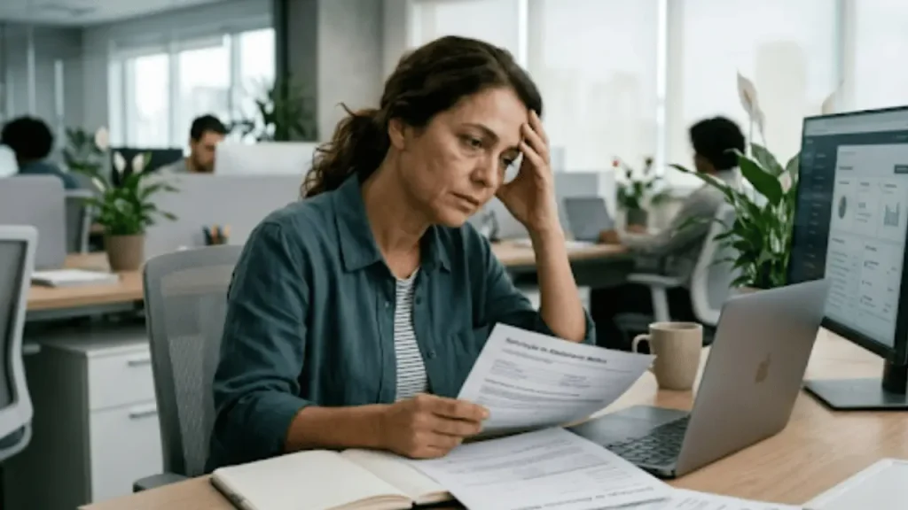 Afastamento do Trabalho: Quais doenças podem dar direito e como pedir Mulher preocupada