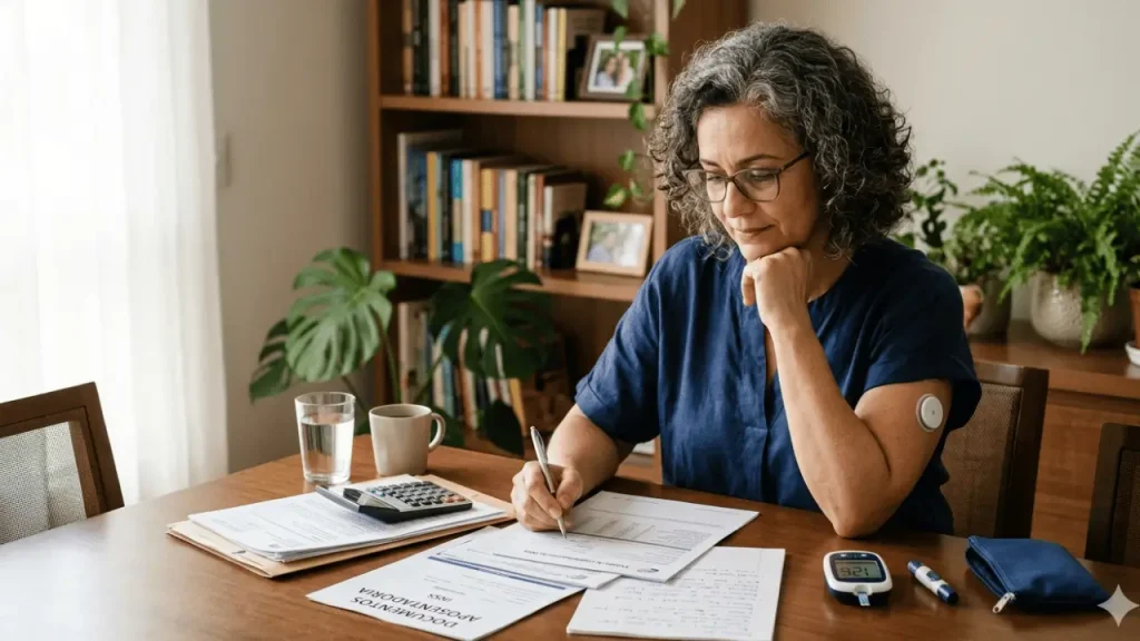 Diabetes aposenta como PcD? Entenda quando isso é possível! mulher controlando sua diabetes