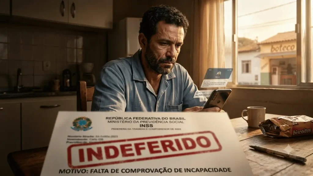 Homem com pedido de auxilio acidente negado
