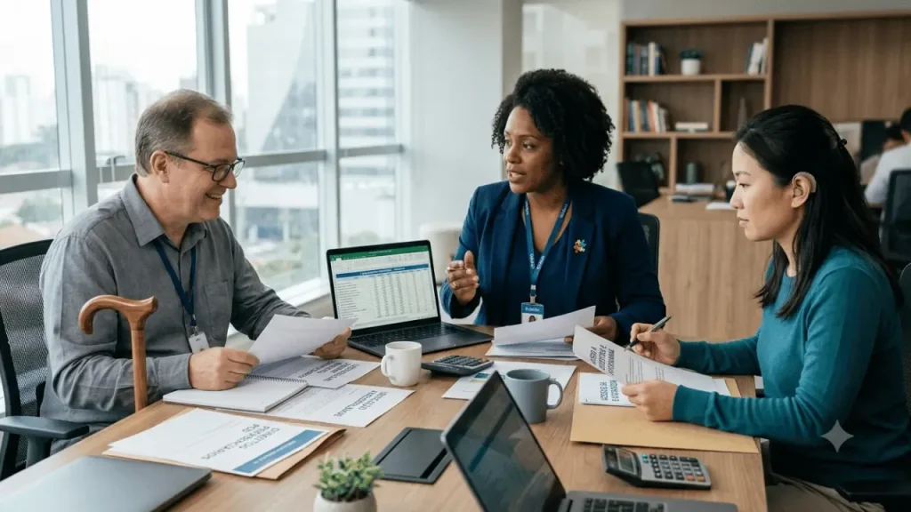 PcD aposenta mais cedo? Veja as regras e quanto tempo você precisa homem e advogada